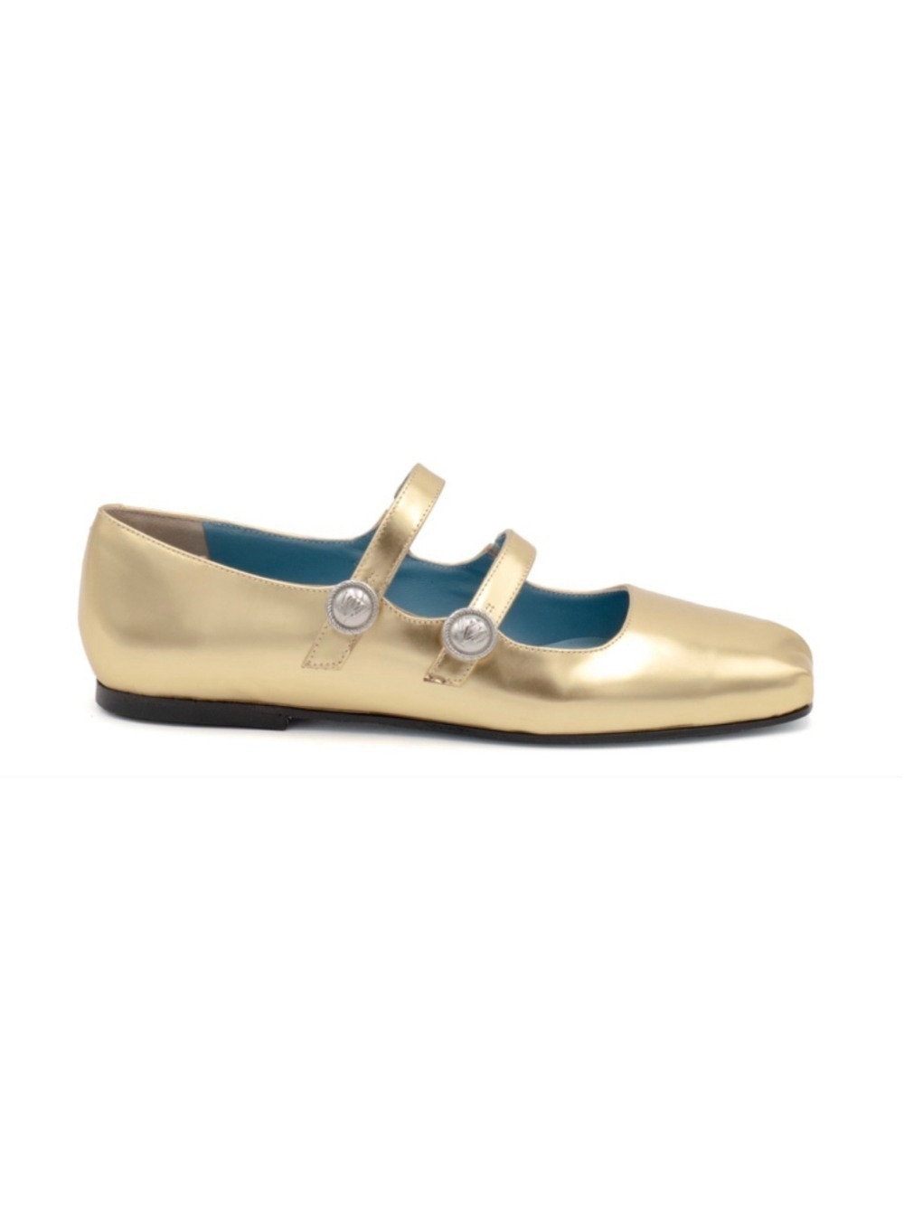 NWT Valentina Rangoni Gold Bambolina Ballerina Flats 8